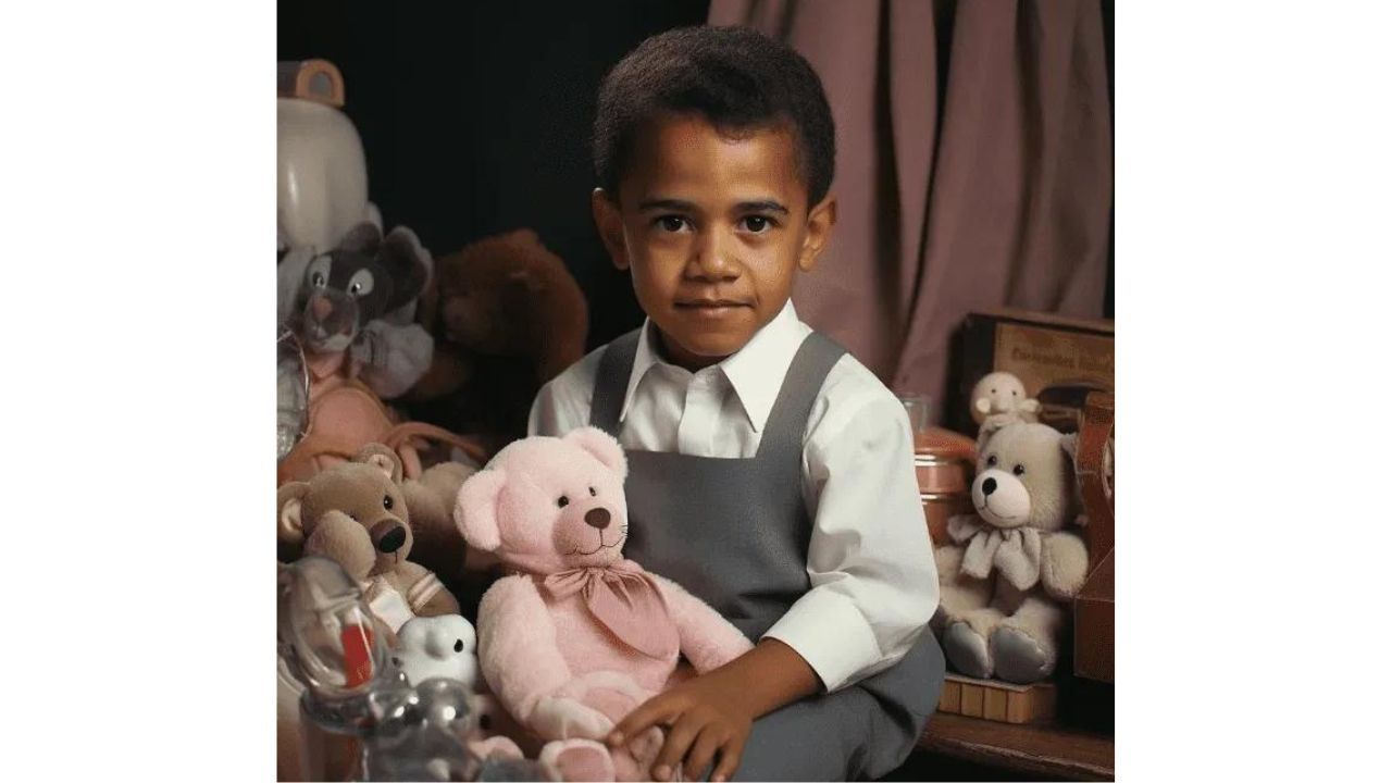 Así se vería Barack Obama como niño según esta IA.