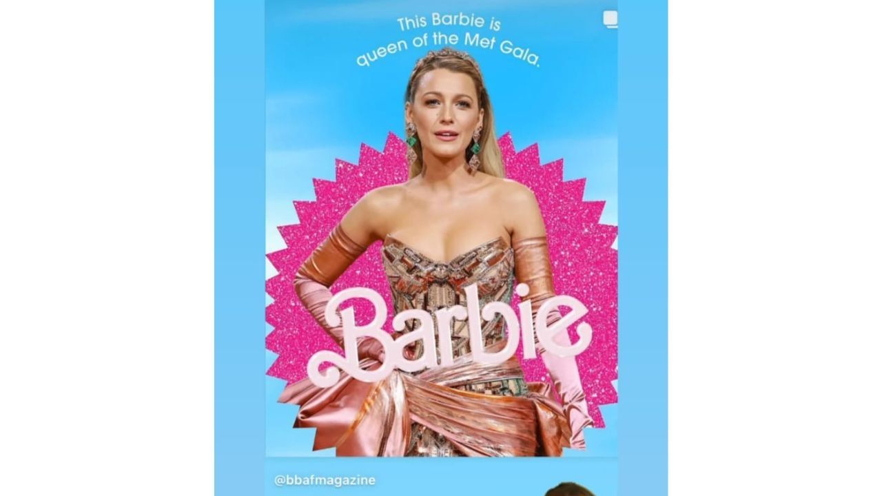 Imagen que puso Blake en sus historias de Instagram publicada por la revista mexicana.