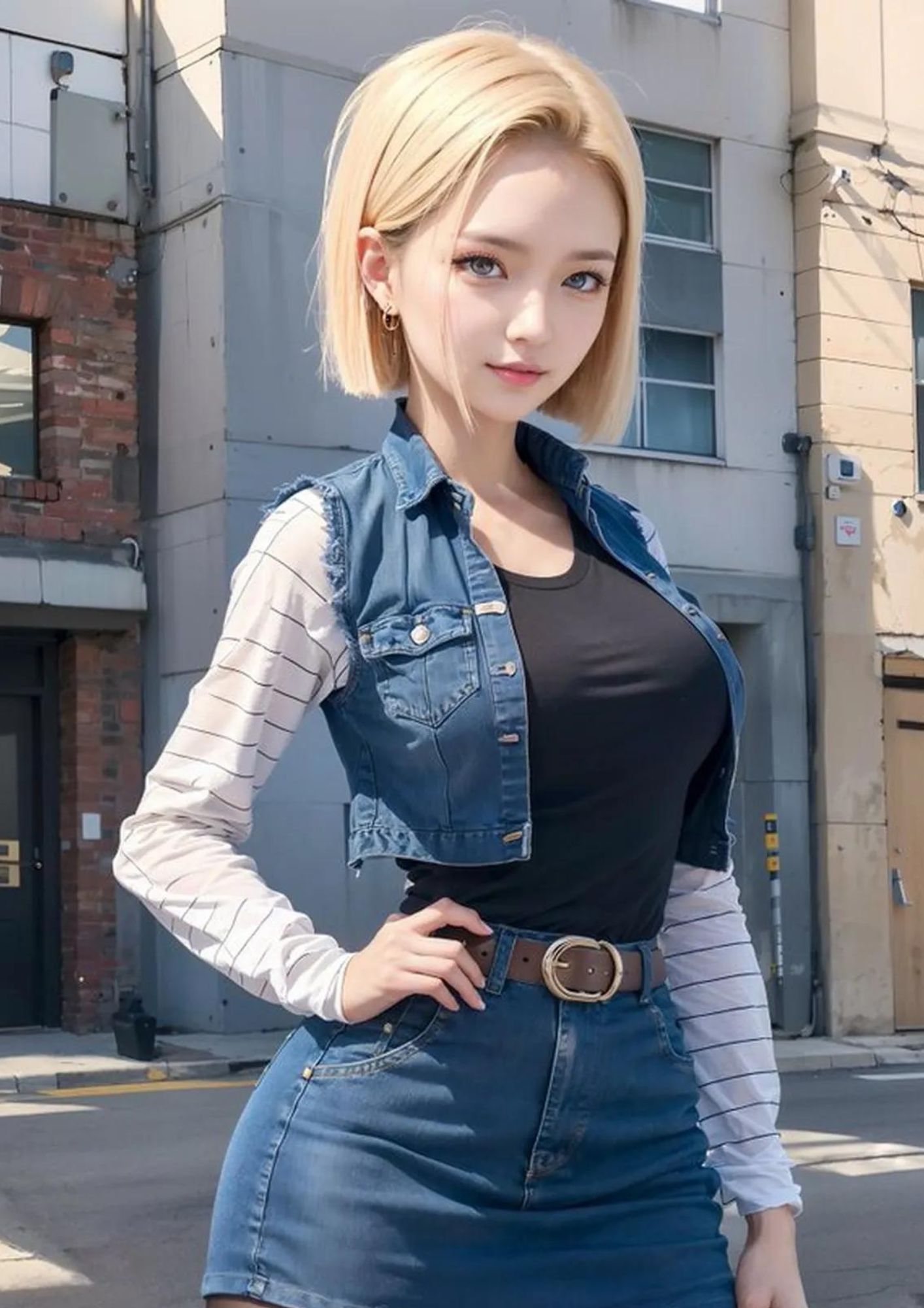 Así se ve a Adroide 18 según una IA.