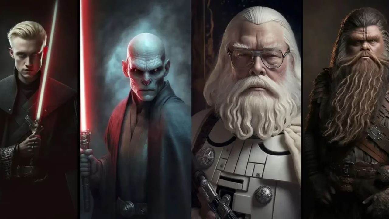 Así se serían los personajes de Harry Potter en el mundo de Star Wars.
