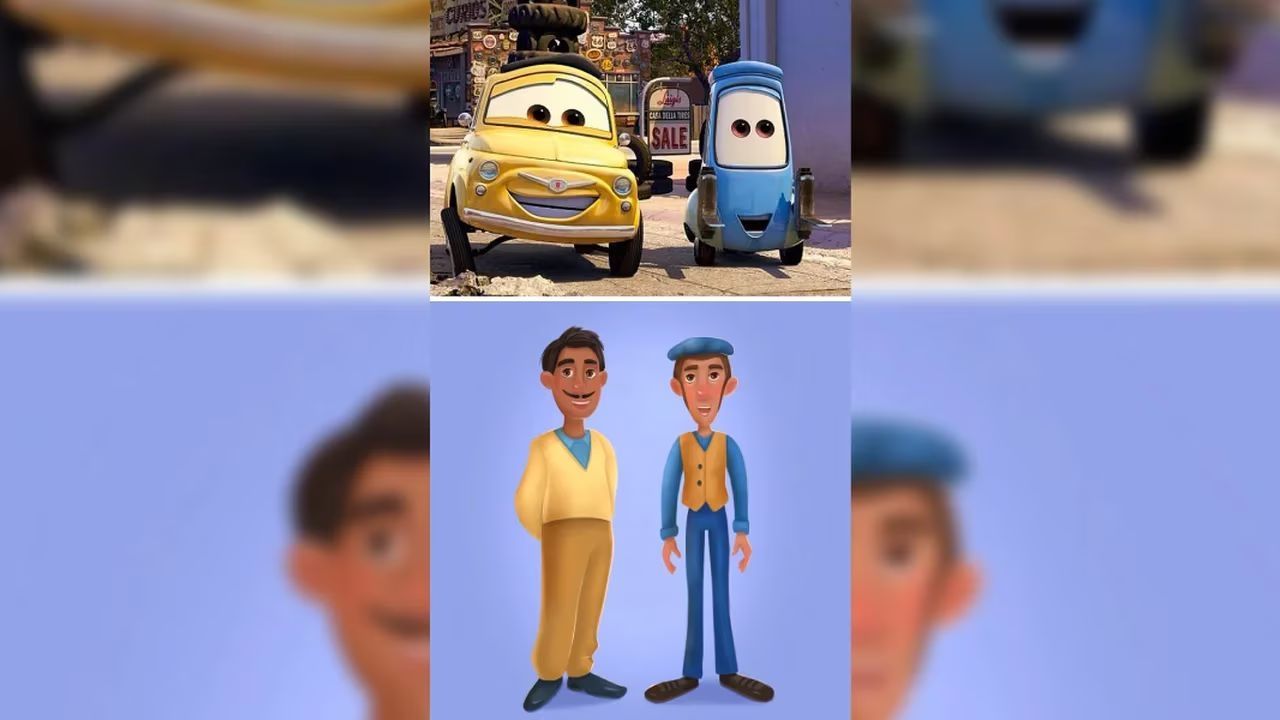 Así se vería Guido y Luigi de Cars según una IA.