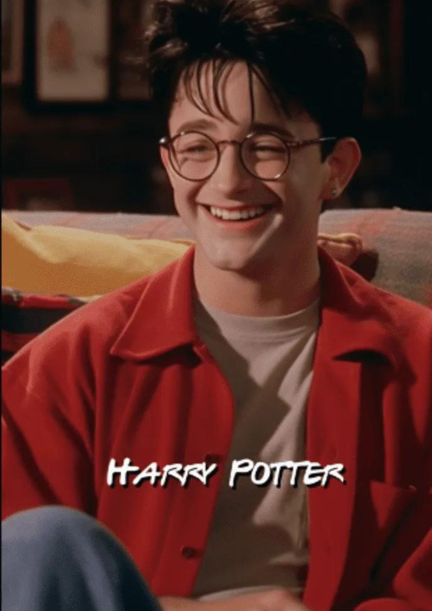 Así se vería Harry Potter en la serie de Friend según una IA.