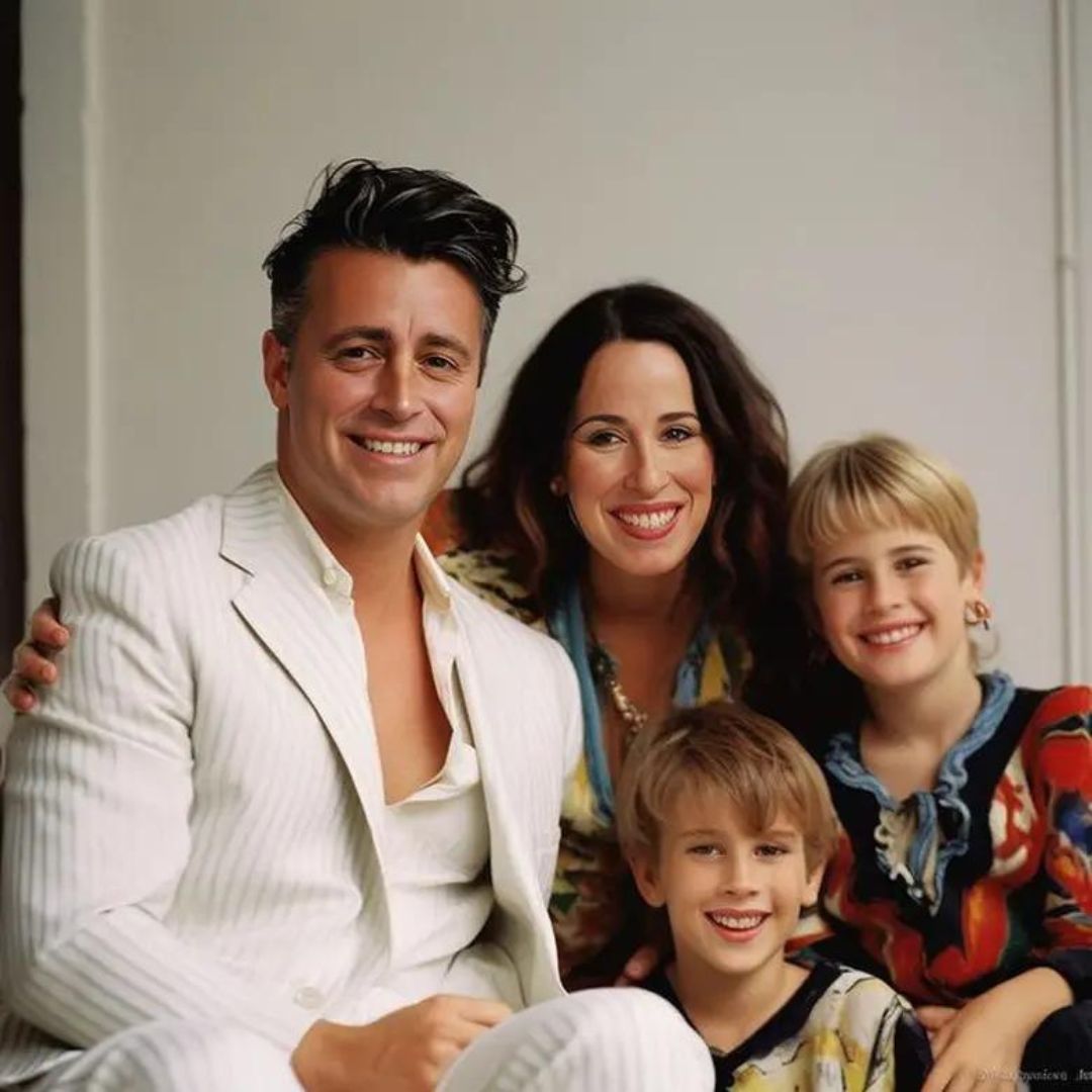 Así se verían las familias de los protagonistas de Friends según una IA.