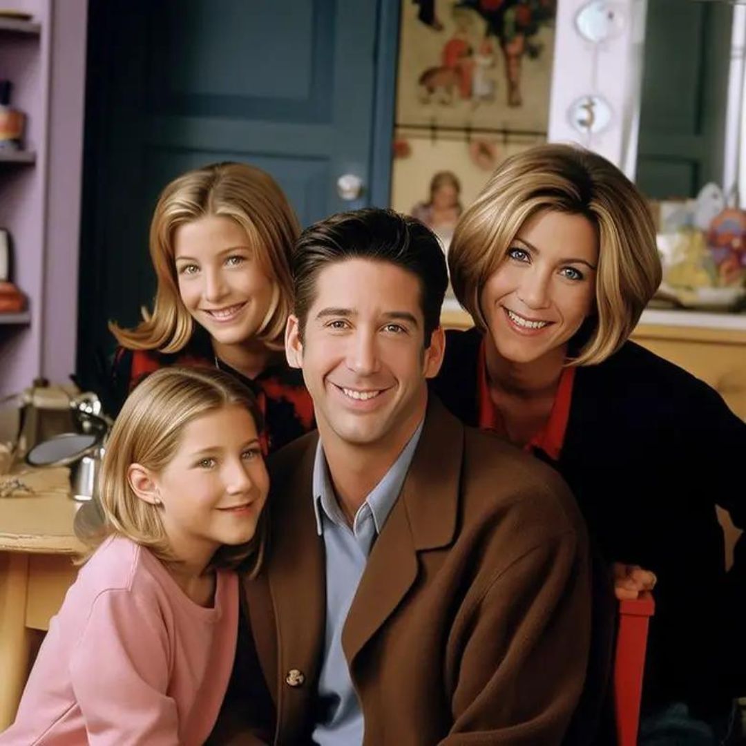 Así se verían las familias de los protagonistas de Friends según una IA.
