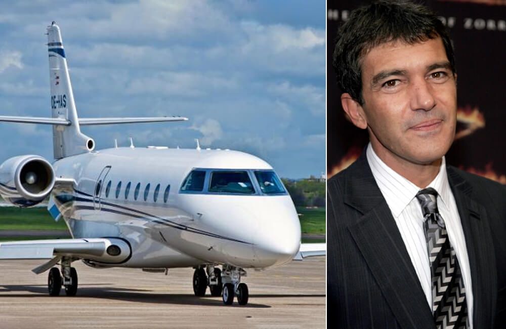 Este es el jet de Antonio Banderas.