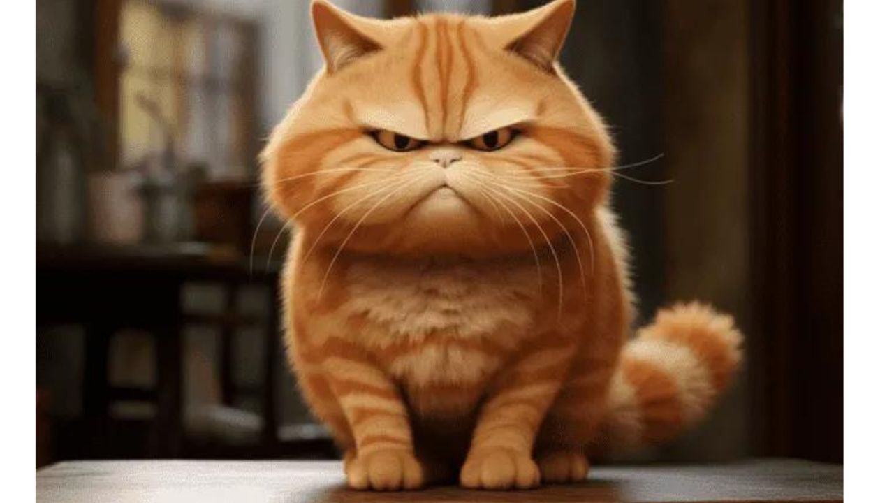 Garfield fue recreado por una IA para mostrarlo cómo sería en la vida real.