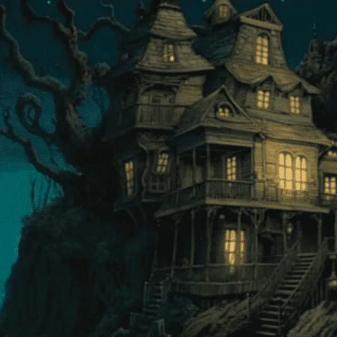 Así sería la casa de Pennywise creada por Studio Ghibli, según una IA.