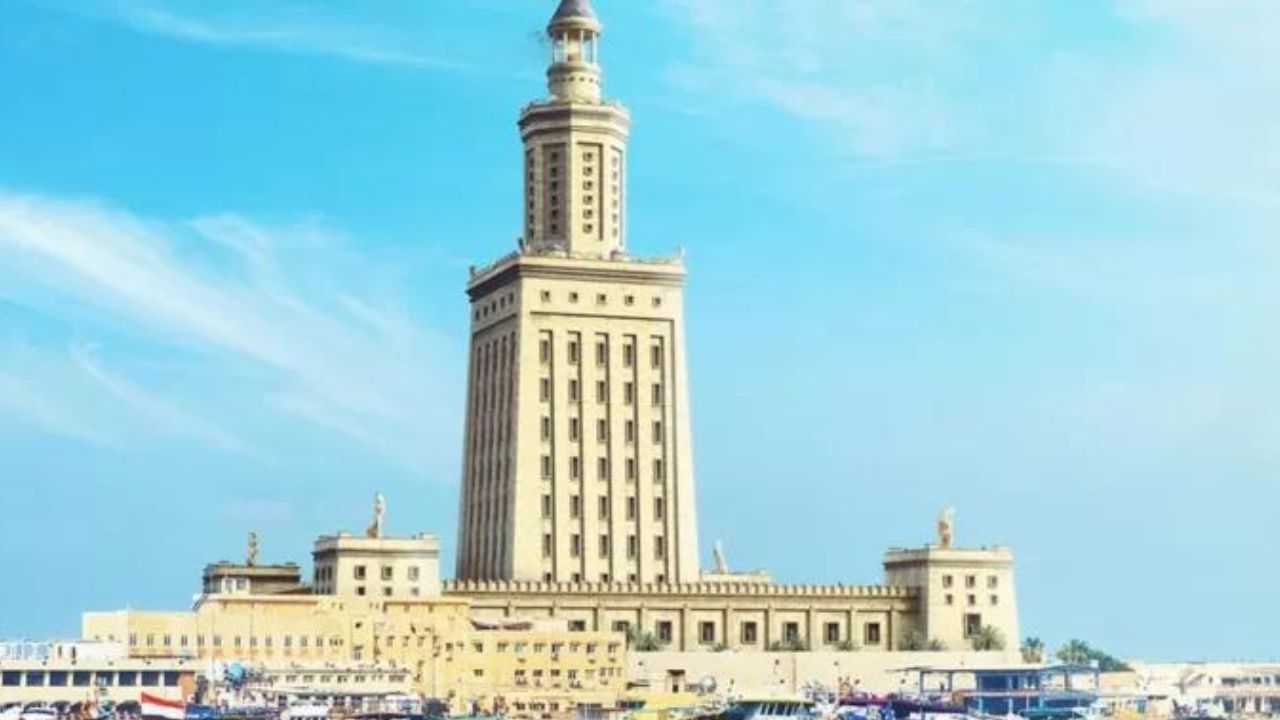 Aspi se vería El faro de Alejandría en la antiguedad según la IA. 