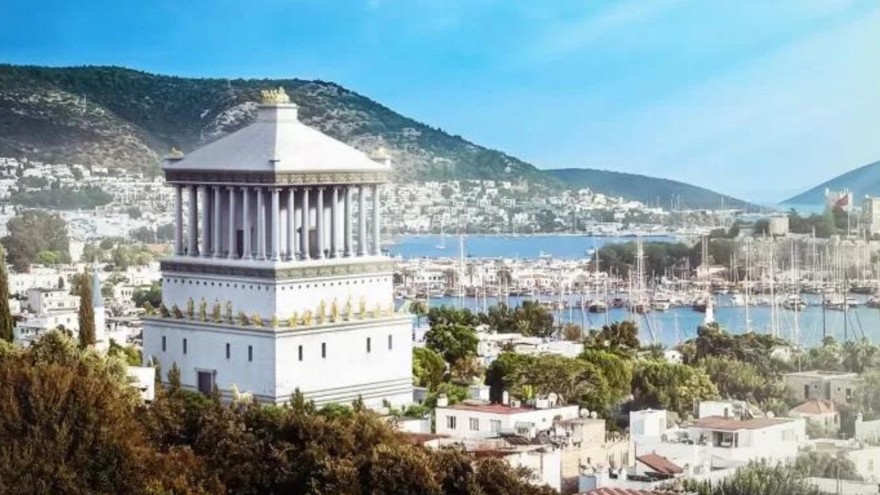 Asi se vería el Mausoleo en la antiguedad según la IA.