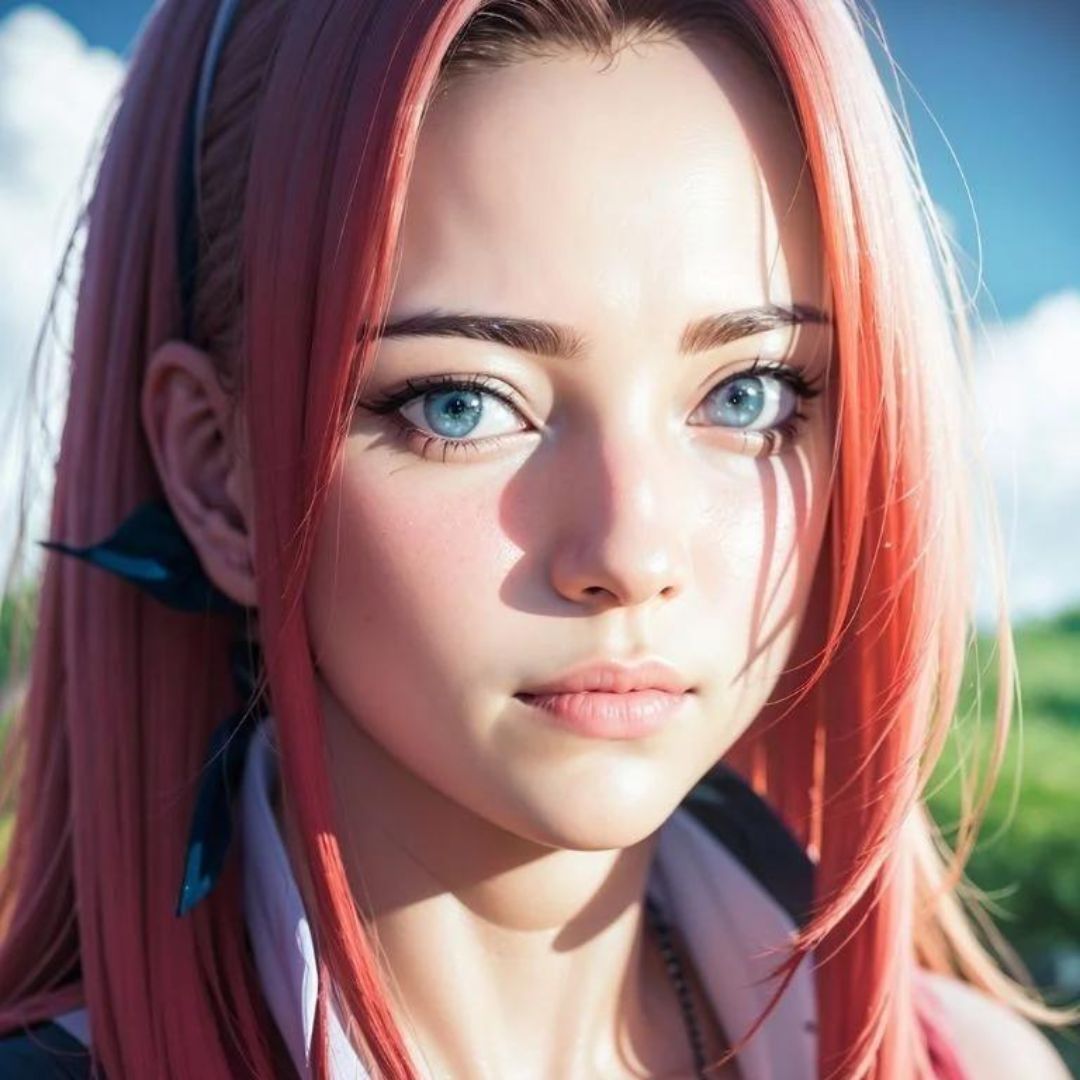 Así se vería Sakura Hurano de Naruto si fuera humana según esta IA.