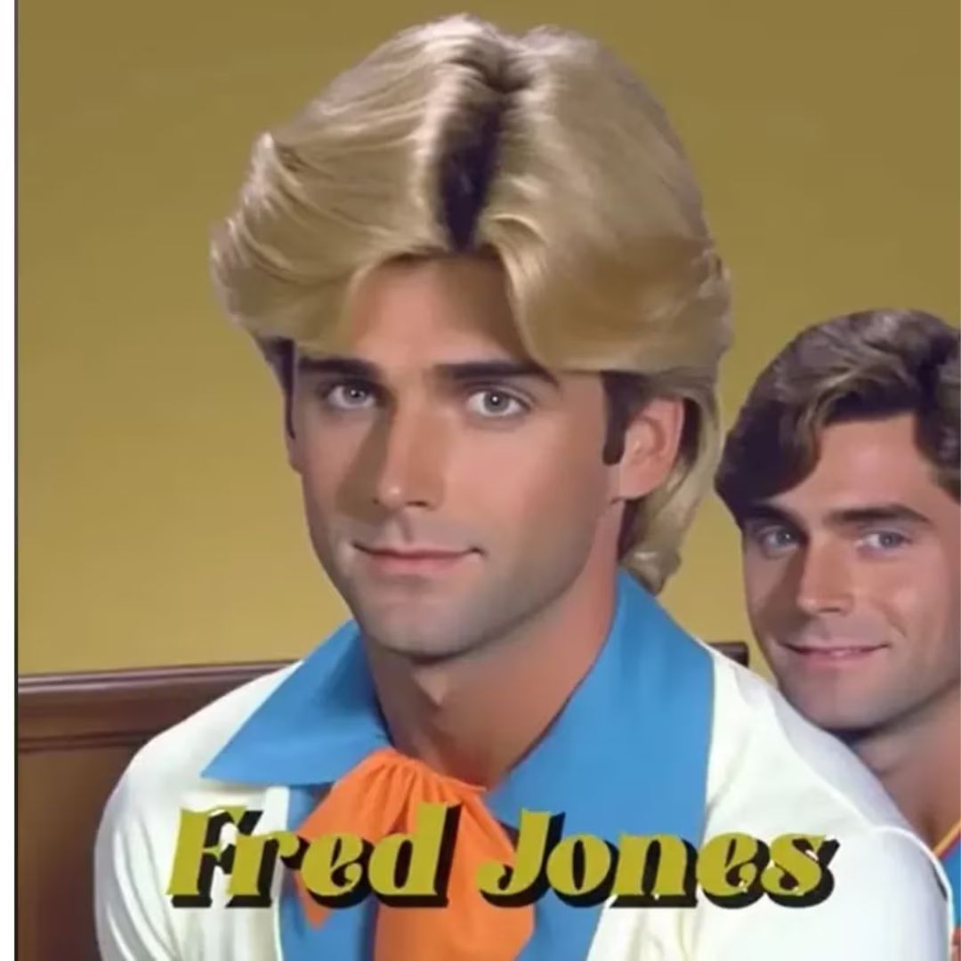Así luciría Fred de Scooby Doo en la vida real según la IA.