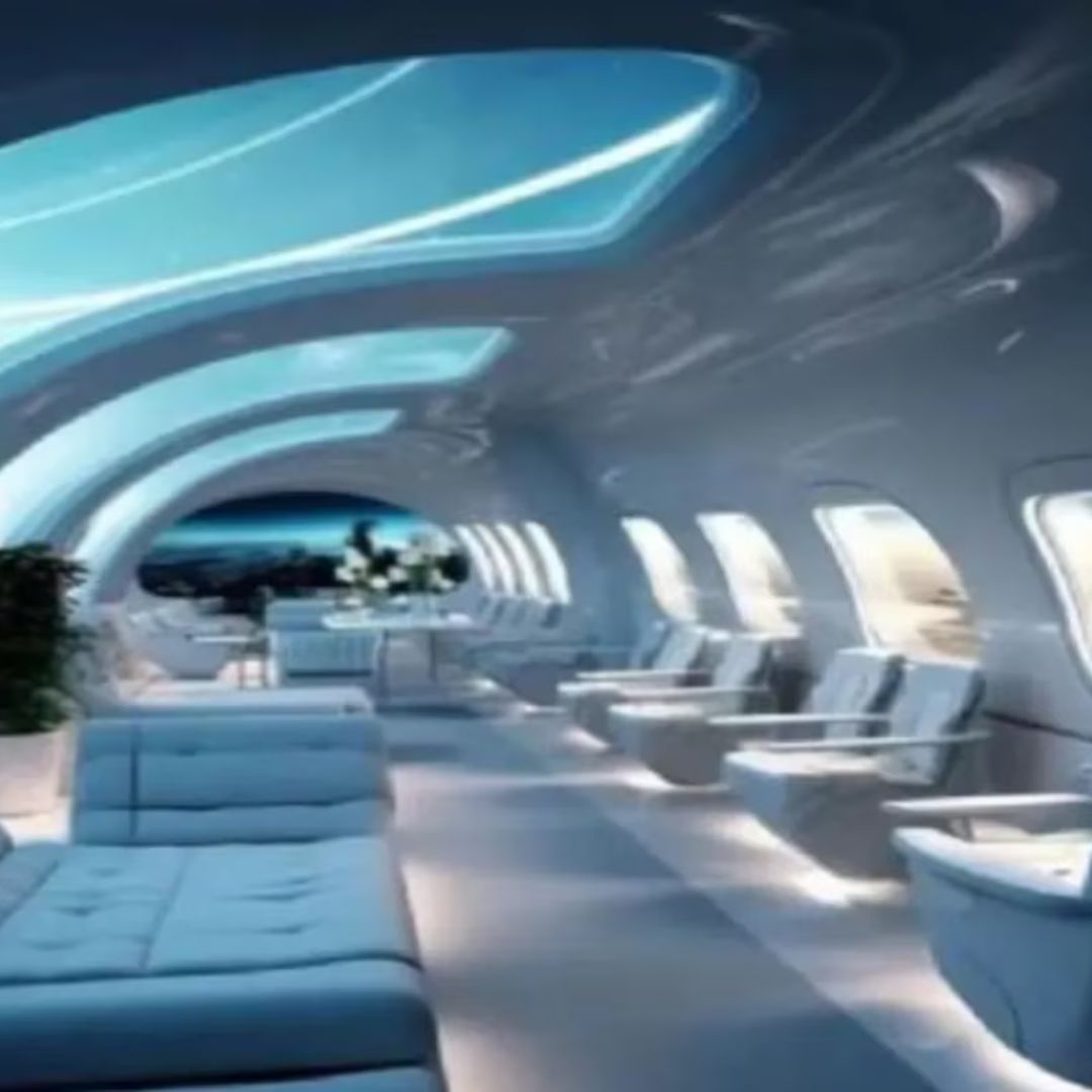 Así serían los aviones en el futuro según una IA.