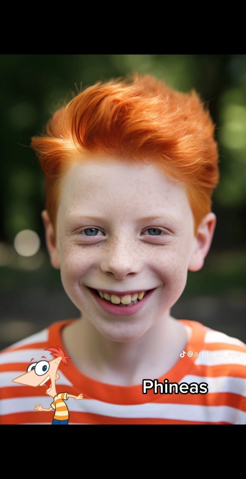 Así se vería Phineas como humano según esta inteligencia artificial.