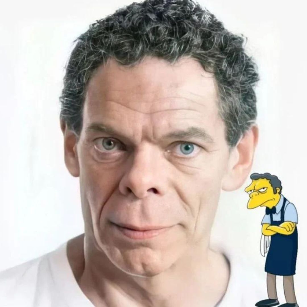 Así se vería Moe de Los Simpons en la vida real según esta IA.