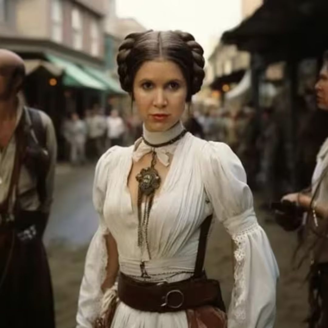 Así se vería la princesa Leila en un ambiente western según esta IA,
