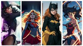 Los fanáticos de DC Comics gozan con las recreaciones de las heroínas de la Liga de la Justicia.