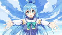 Aqua de Konosuba cobra vida con una impresionante ilustración de la IA