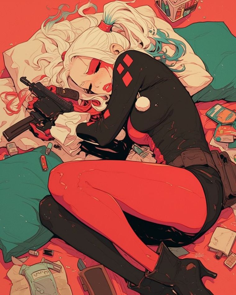 Harley Quinn, cuyo nombre real es Harleen Quinzel, es la psiquiatra que se obsesionó con el Joker en el Asilo Arkham. Harley Quinn, cuyo nombre real es Harleen Quinzel, es la psiquiatra que se obsesionó con el Joker en el Asilo Arkham.