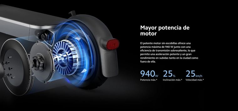 Es ideal para trayectos urbanos, gracias a su autonomía de hasta 20 km, una velocidad máxima de 25 km/h y potencia nominal de 300 W. Es ideal para trayectos urbanos, gracias a su autonomía de hasta 20 km, una velocidad máxima de 25 km/h y potencia nominal de 300 W.