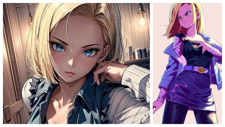 Dragon Ball Z: así de increíble y sensual luce Androide 18 gracias a la inteligencia artificial
