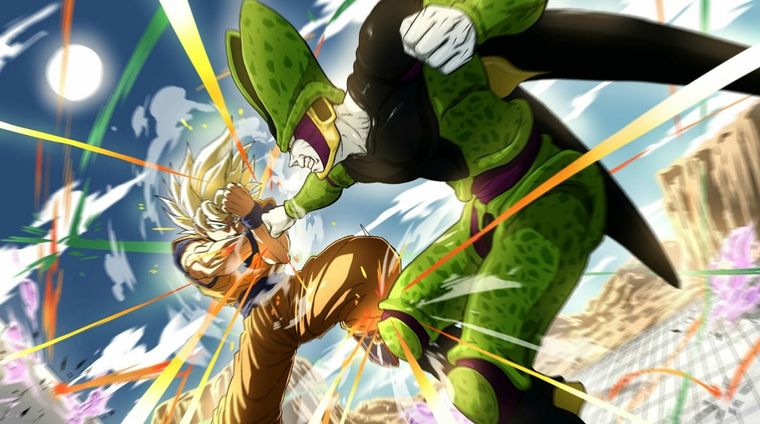 Toriyama ya tenía en mente a Cell y Goku Super Saiyajin 3 y estos fueron sus primeros bocetos