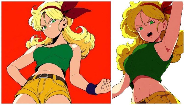 Lunch hizo su debut en Dragon Ball Z como una compañera de los Guerreros Z.