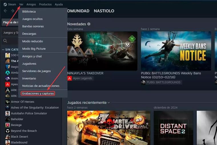 Steam guarda las capturas en carpetas ocultas, pero puedes cambiar su ubicación, acceder desde la app o compartirlas en la nube con unos pocos clics.