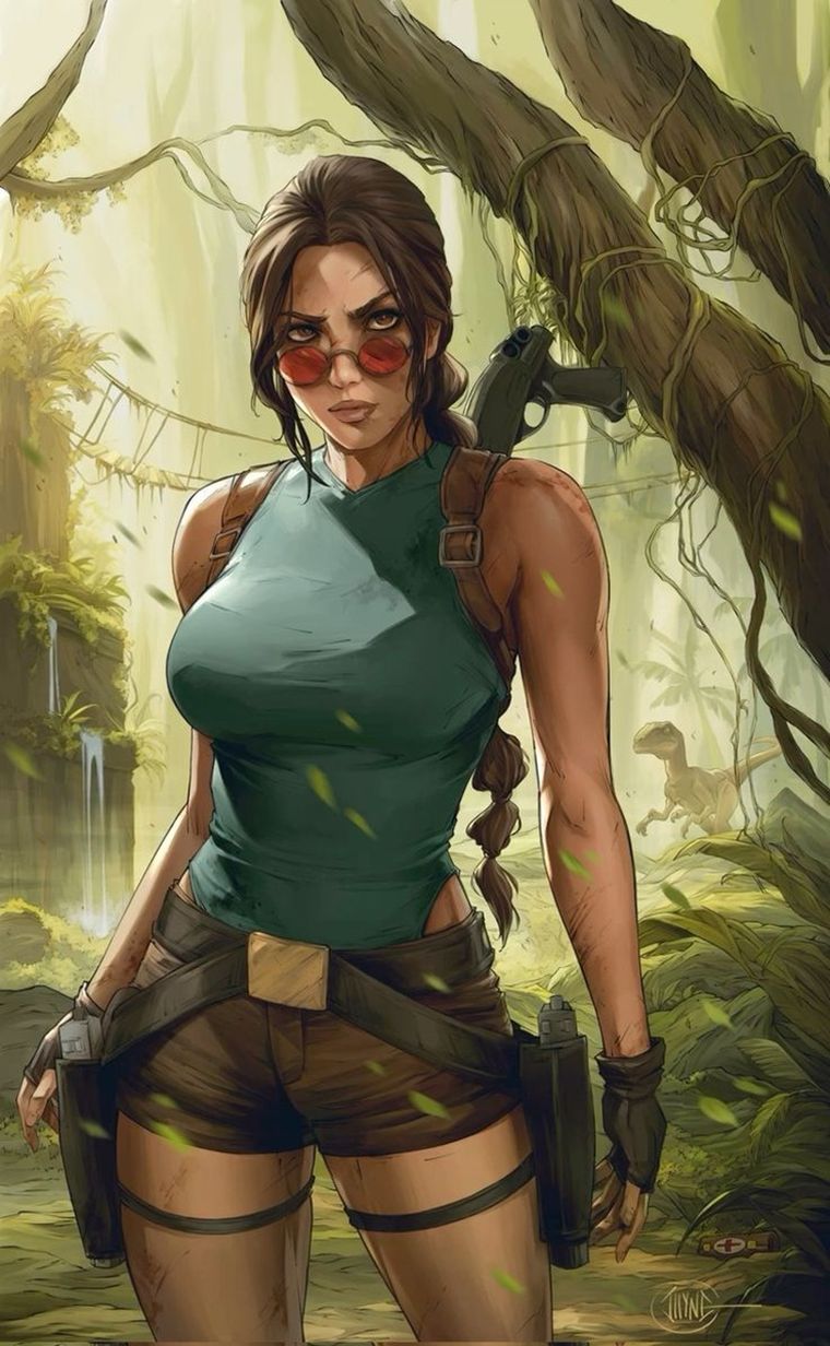 Lara Croft es una mujer atlética, de cabello castaño, ojos penetrantes y una figura poderosa. Lara Croft es una mujer atlética, de cabello castaño, ojos penetrantes y una figura poderosa.