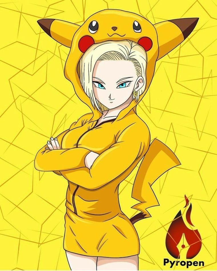 Androide 18 en el mundo de Pokémon. Androide 18 en el mundo de Pokémon.