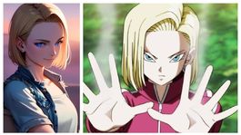 Estos son las 5 mejores recreaciones FanArts de Androide 18 y Dragon Ball realizados con IA