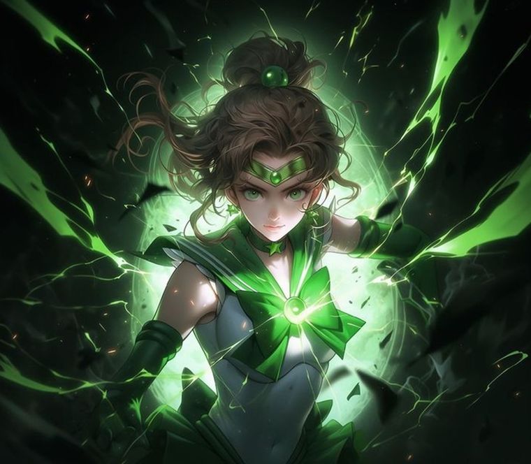 Sailor Jupiter con la Armadura de Dragón