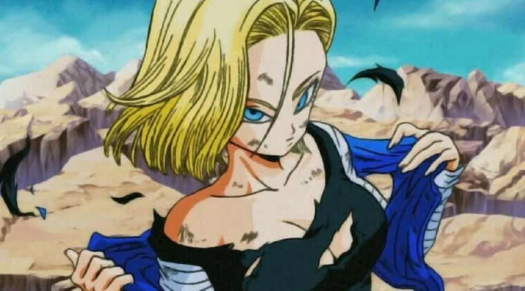 Androide 18 segun el fanart y la IA  en el papel de Scarlett Johansson