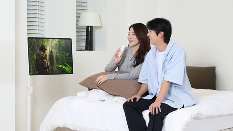 La TV táctil The Moving Style de Samsung combina portabilidad, batería y diseño en un mismo dispositivo.