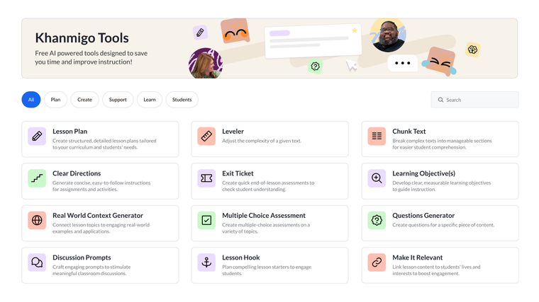 Khanmigo: herramientas gratuitas de IA Khanmigo: herramientas gratuitas de IA