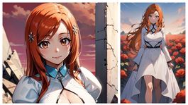 Orihime Inoue es introducida en la serie Bleach como una estudiante alegre y amable