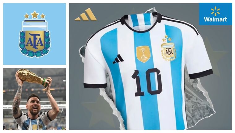 ¡Luce como Messi! Consigue la camiseta Argentina campeona 2022 a un precio increíble en Walmart