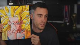Tagliafico mostrando su pasión por Dragon Ball