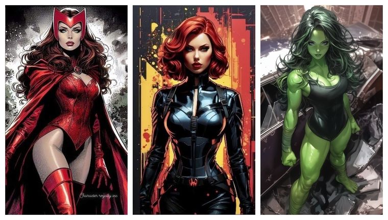 Este video Live Action muestran a She-Hulk, la Bruja Escarlata o Viuda Negra.