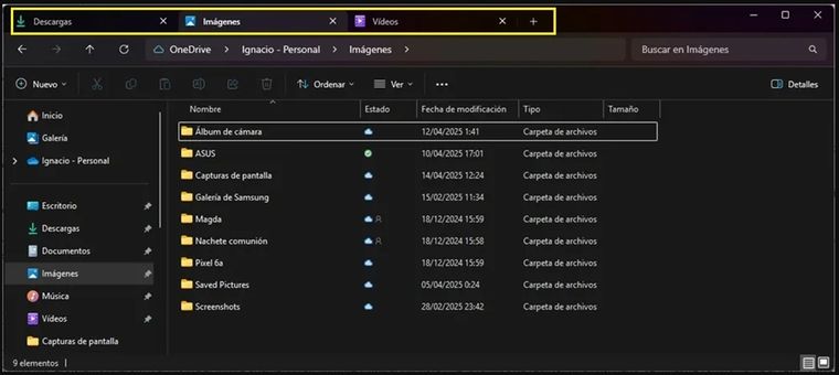Ahora es posible abrir varias rutas dentro del mismo explorador, permitiendo mover o copiar archivos entre carpetas sin abrir m&uacute;ltiples ventanas en Windows 11.