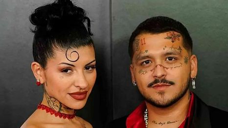 Chistian Nodal junto a su pareja, la argentina Cazzu