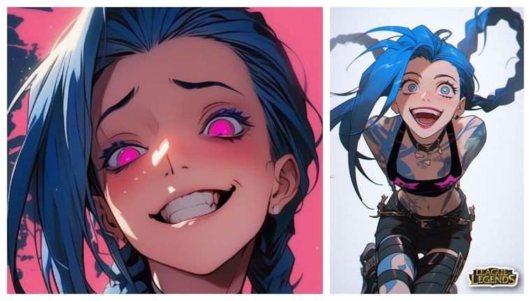 Jinx de League of Legends muestra los 5 mejores fan arts realizados con inteligencia artificial