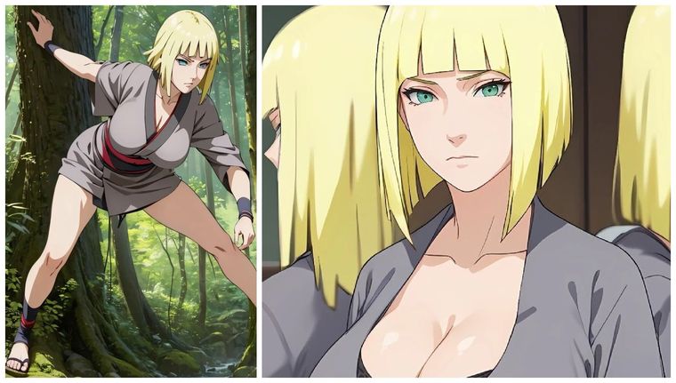 Samui es introducida en Naruto Shippuden como la líder del equipo enviado por el Raikage a Konoha.