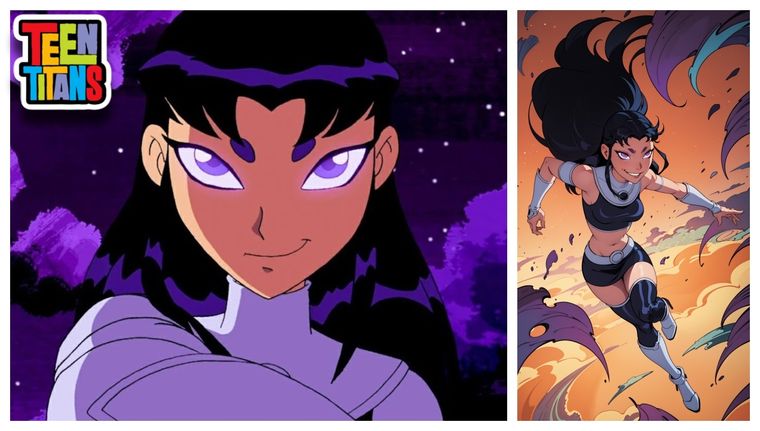 Esta IA nos crea por fin la versión realista más bella de Blackfire, una protagonista de Teen Titans