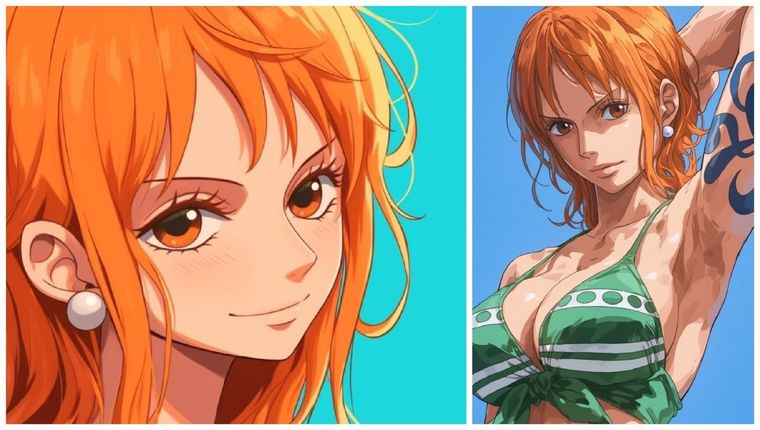 A lo largo de la historia, Nami ha evolucionado significativamente.