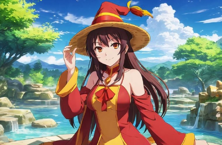 Una IA trajo a la vida a Megumin de KonoSuba en una representación increíble