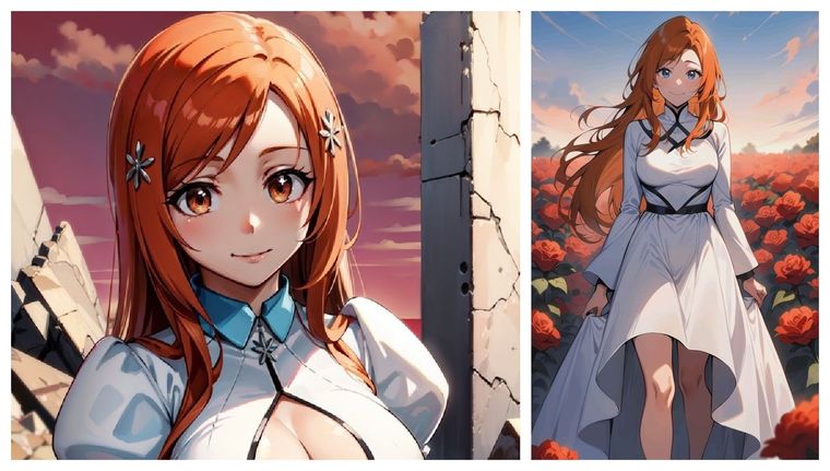 Orihime Inoue es introducida en la serie Bleach como una estudiante alegre y amable