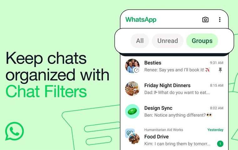 WhatsApp permite organizar los chats de forma eficiente