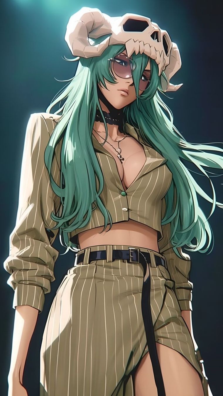 Su atuendo consiste en una versión adaptada del uniforme de los Espada, con una armadura que refuerza su elegancia y poder. Su atuendo consiste en una versión adaptada del uniforme de los Espada, con una armadura que refuerza su elegancia y poder.