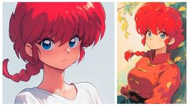 Ranma se transforma en una versión femenina cada vez que entra en contacto con agua fría