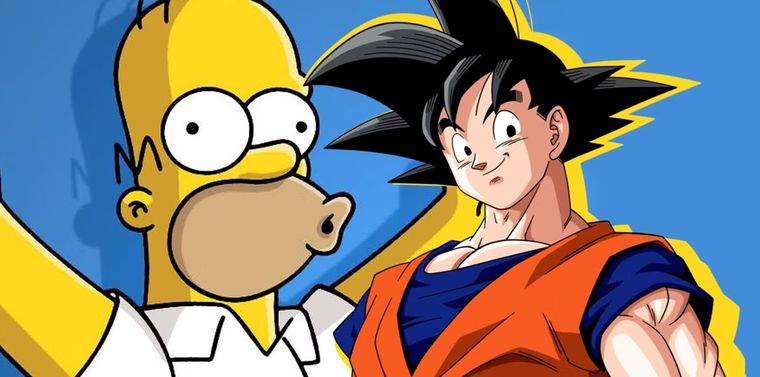 Goku Super Saiyajin 3 si viviera en el universo de Los Simpson
